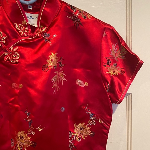 Yue Hsa Elegant Red Floral Dress - Picture 5 of 11